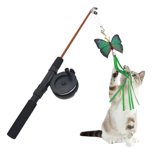 Juguetes Para Varita Para Gatos, Juguete Interactivo Verde