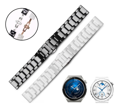 Correa De Ceramica 20/22mm Para Huawei Watch Gt3 Pro 43/46mm