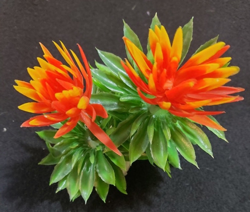 Adorno Para Pecera/ Terrario, Planta Artificial Aloe Doble