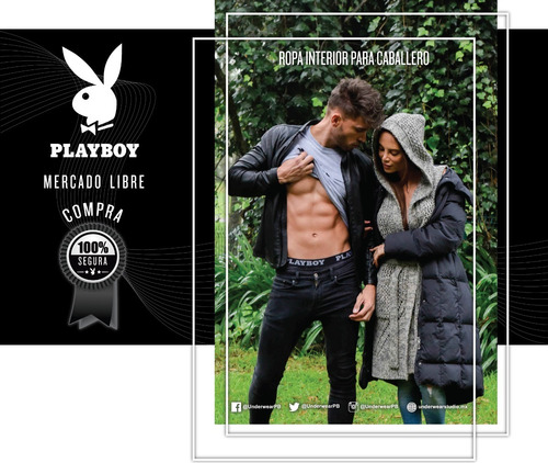 Imagen 2 de 2 de Playboy Camiseta Interior Para Hombre Pack De 6