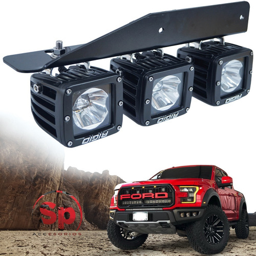 Imagen 1 de 10 de Faros Niebla Ford Raptor 2016/2020 Rigid Industries Base Inc