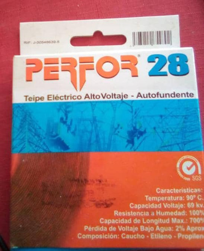 Teipe Perfor 28 Autofundente De Electricidad Alto Voltaje