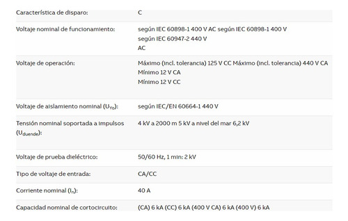 2cds252001r0404 Itm Abb S202 C40 2 P 40a 6ka
