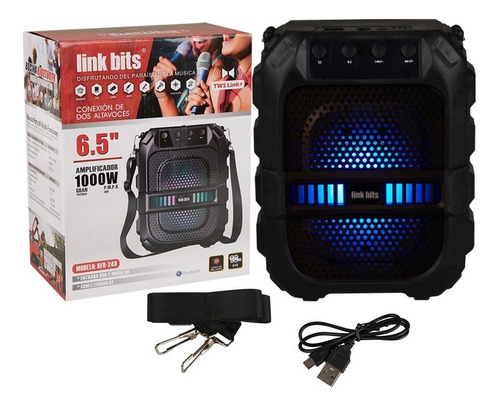 Bocina Bluetooth 6.5 Led Tws Karaoke Fm/usb/sd/aux/micro 