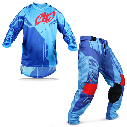 Kit Roupa Motocross Connect Navy Azul Calça Camisa Trilha