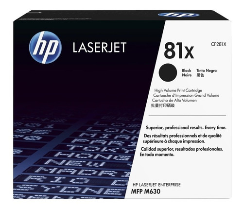 Toner Original Hp 281x Cf281x 81x Negro Mfp M630