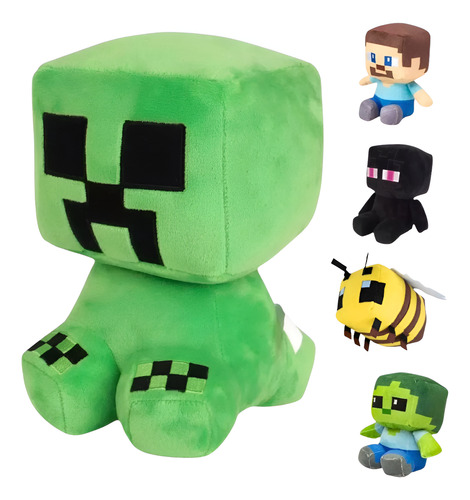 Peluches 20 Cm Minecraft Creeper Zombie Enderman Abeja Estev