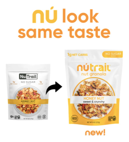 Nutrail Keto Nut Granola - Honey Nut Gluten Free 227 Gr