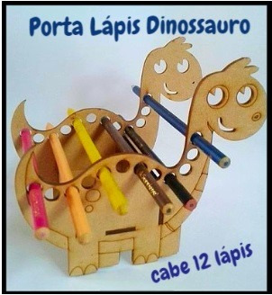 Dinossauro Porta Lapis Em Mdf Para Lembrança