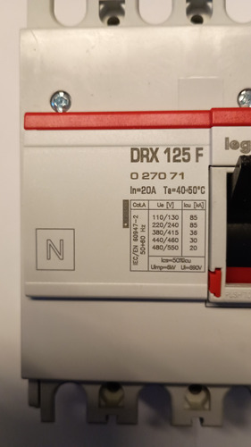 Interruptor Automatico 4p 20a 36ka Drx 27071 Legrand