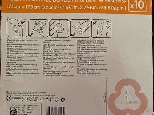 Allevyn Gentle Border Multisite 17.1x17.9cm (5 Piezas)