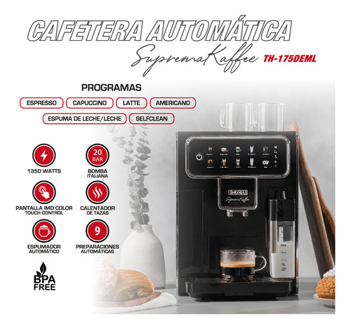 Cafetera Automática Supremakaffee Th-175deml