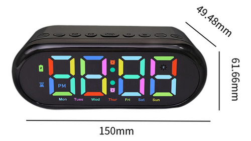 Reloj Despertador Digital Led, Reloj De Mesa, Pantalla
