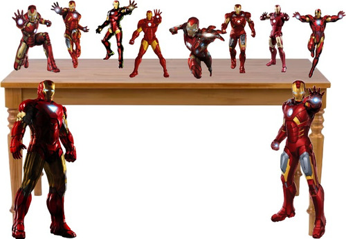 Homem De Ferro Kit Display 8 Mesa 2 Chão