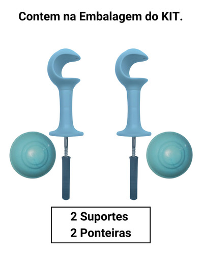 Suporte Para Varão De Cortina 19mm Par Com Ponteiras