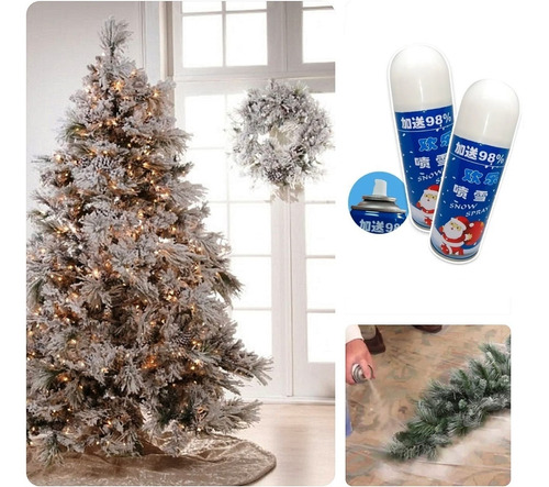 Espuma Nieve Artificial Spray X2 Decoración Navidad