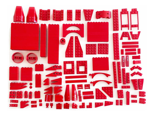 Pack 180 Piezas Rojas Mixtas De Lego Original