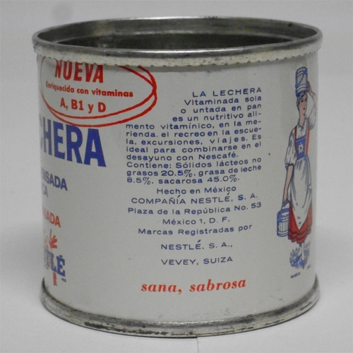 Mini Lata La Lechera Nestle Antigua De Colección 70´s / B-1 (Usado)