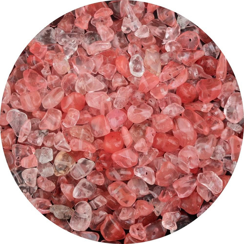 Cuentas De Piedra Natural Con Chip, Color Rojo Sandía, 0.197