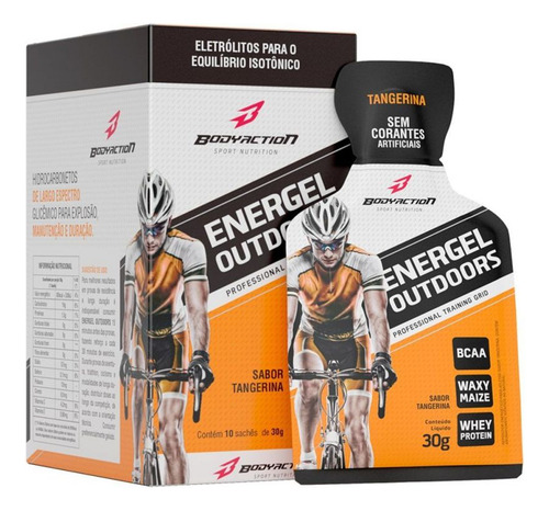 Energel Outdoors Caixa Com 10 Sachês (300g) Sabor Tangerina Tangerina