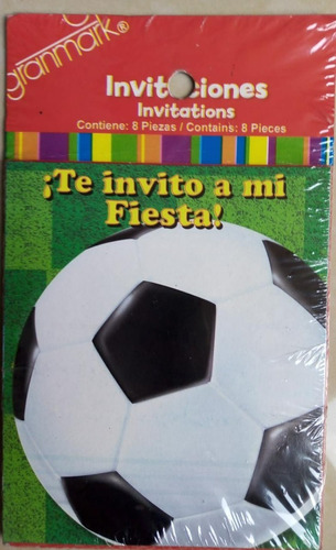  Lote Invitaciones Fiesta Infantil-deportes/futbol/soccer