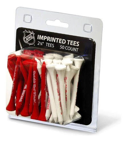 Equipo Golf Nhl Detroit Red Wings Pack De 50 Tees Golf 2-3/4