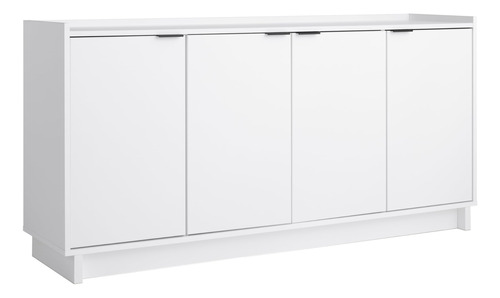 Prepac Simply Modern - Mesa Consola Con 4 Puertas Y Estantes