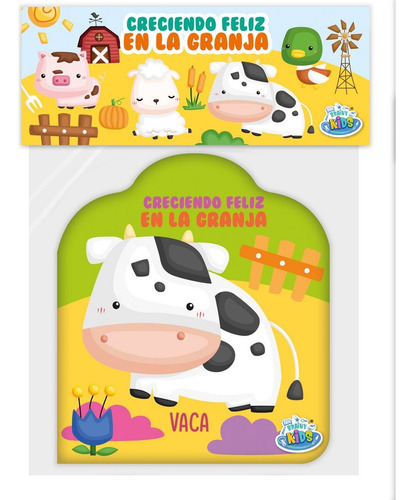 Libro Creciendo Feliz Animales Granja Para El Agua Baño Bebe Granja