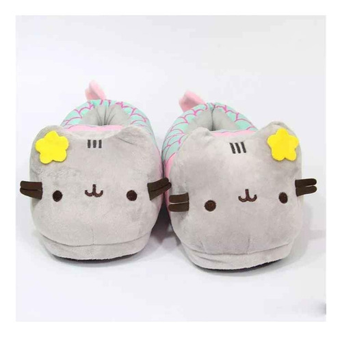 Pantuflas Kawaii Calzado Gato Pusheen Sirena