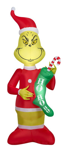 Inflable De Navidad El Grinch Navideño Dr Seuss 1.68 M *sk