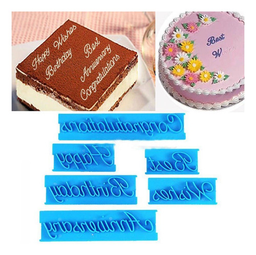 Molde Sugarcraft Para Tartas De Cumpleaños, Letras, Galletas