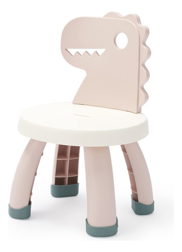 Silla De Plástico Dinosaurio Para Niños Rosa Resistente Y Du
