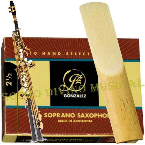 Palheta Sax Soprano 2 1/2 Unfiled Gonzalez ( Unidade )