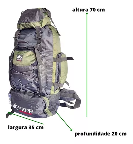 Mochila Camping 70L Esporte Viagem Cargueira Espaçosa Resistente