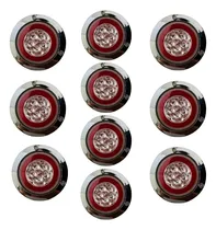 Comprar Plafón Redondo Rojo\u002Fámbar De Leds 4 Funciones 12-24v 10 Pzs