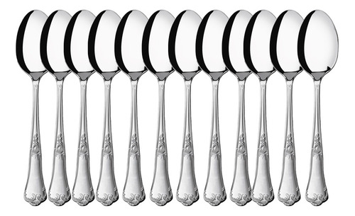Kit 12 Colheres De Sobremesa Hercules Classique Inox 493-004