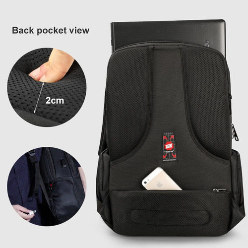 Mochila Tigernu Ejecutiva Para Notebook Negro T-b3143u