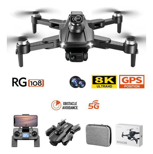 Rg108 Dron Profesional 8k Cámara De Alta Definición Gps 
