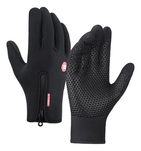 Guantes De Bicicleta Guantes Térmicos Pantalla Negro L