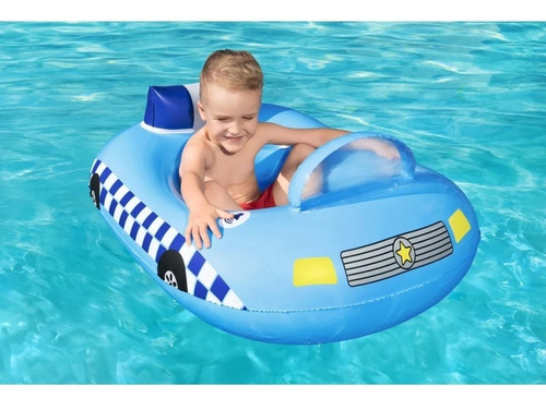 Bote Flotador Bestway Inflable Auto Policía Con Sonido