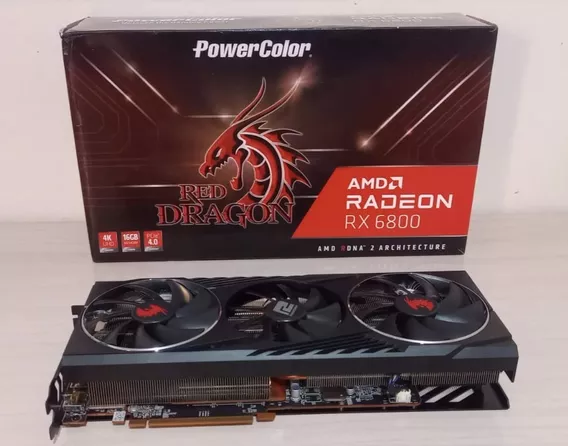 Placa De Video Amd Powercolor Red Dragon Radeon Rx 6800 16gb