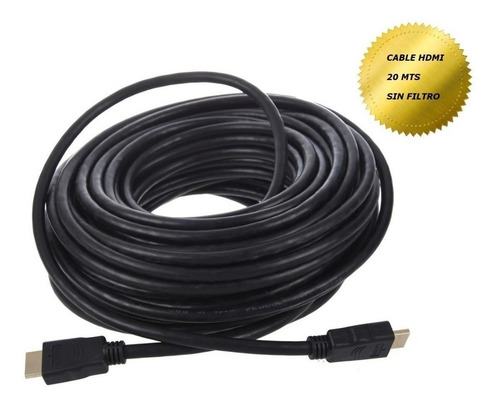 Imagen 2 de 5 de Cable Hdmi 20 Metros V 1.4 Full-hd 1080 Hd Pc Tv Proyector