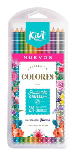 Lapices De Colores Norma Kiut 24 Colores Punta De 4 Mm