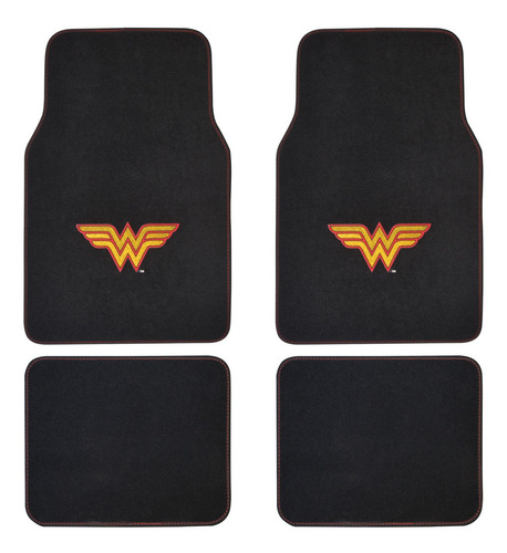 Juego De 4 Alfombrillas Para Piso De Coche De Wonder Woman D