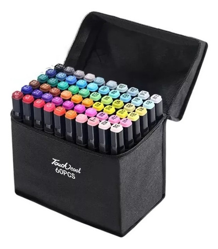 Set 60 Marcadores Plumones Colores Doble Punta Lettering