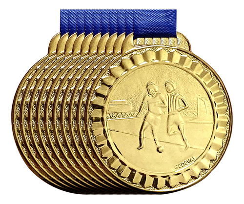 Kit 10 Medalhas Premiação Futebol Futsal 4,5 Cm Escola Fut Cor Bronze