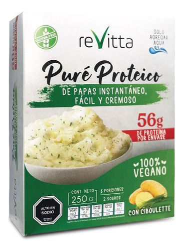 Puré Proteico Vegano 250gr Revitta Sabor Papa Con Ciboulette