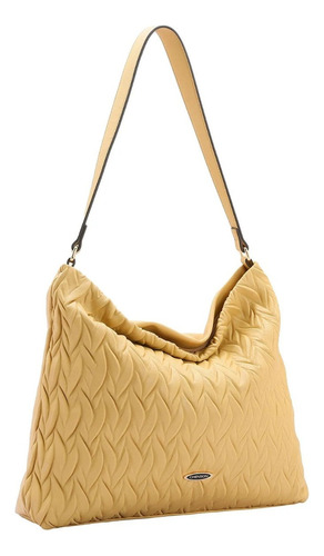 Bolsa Chenson Feminina Hobo Matelassê Ombro Média 3484447 Cor Amarelo Desenho Do Tecido Lisa