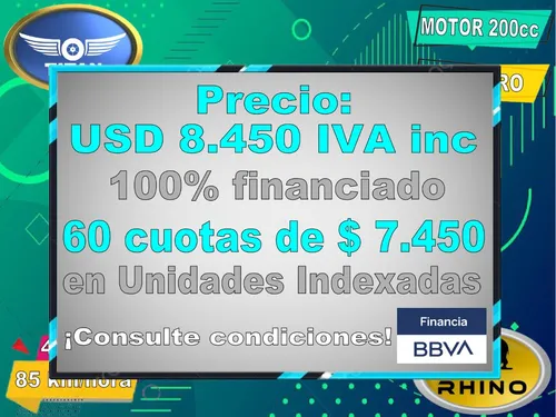 Triciclo Naftero 200cc 4 Pasajeros Titan Rhino 0km