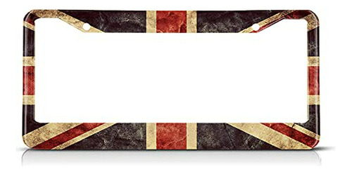 Portaplacas Vintage Bandera Del Reino Unido